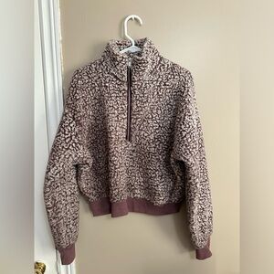 Purple White Sherpa Quarter Zip